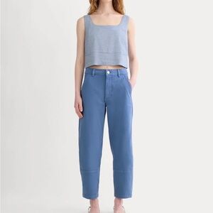 NWT Everlane The Utility Barrel Pant Cornflower Blue Size 2